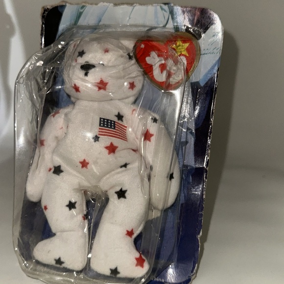 RARE! McDonald's 1999 Glory Teenie Beanie (USA Flag) - Retired TY Beanie Baby - Picture 2 of 2